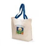 Royal Blue Color Handle Totes customized with your logo by Logoboss
