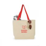 Red Color Handle Totes customized with your logo by Logoboss