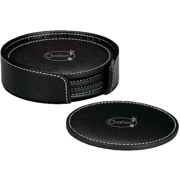 Custom Leather Coaster Set