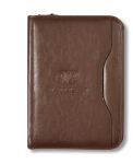 Brown Executive Vintage Leather Padfolio customized with your logo by Logoboss
