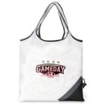 Latitudes Folding Shopper - White with Black Trim by Logoboss