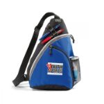 Royal Blue Wave Sling Backpack customized with your logo by Logoboss