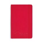 Scarlet Red Soft Cover Ruled Large Notebook customized with your logo by Logoboss