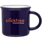 Ventura Camp Style Ceramic Mug -15 oz in Cobalt Blue with White Interior