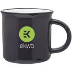 Ventura Camp Style Ceramic Mug-15 oz in Gray With White Interior