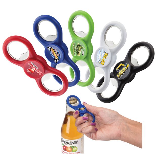 Party Starter Bottle Opener Spinner customized with your logo by Logoboss