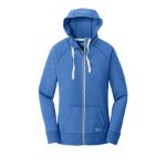 New Era Ladies Sueded Cotton Blend Full-Zip Hoodie. LNEA122 Royal Heather