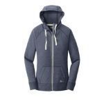 New Era Ladies Sueded Cotton Blend Full-Zip Hoodie. LNEA122 True Navy Hthr