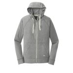 New Era Sueded Cotton Blend Full-Zip Hoodie. NEA122 Shadow Grey He