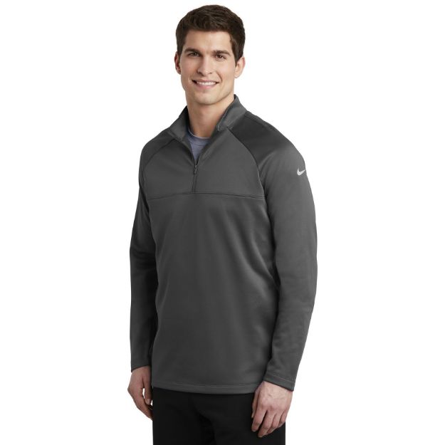 Nike Therma-FIT 1-2-Zip Fleece. NKAH6254 Anthrct-Anthrc