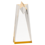 Custom Engraved Sculpted Star Acrylic Gold