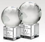 Custom Etched Crystal Globe  