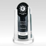 L.A. Elevate Perpetual Recognition Award –  Crystal & Resin Tower - Black