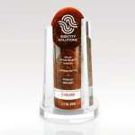 L.A. Elevate Perpetual Recognition Award –  Crystal & Resin Tower - orange