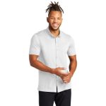 Mercer+Mettle Stretch Pique Full-Button Polo MM1006 White