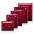 Custom Caledon Glass Prestige Plaque - Rosewood/Gold